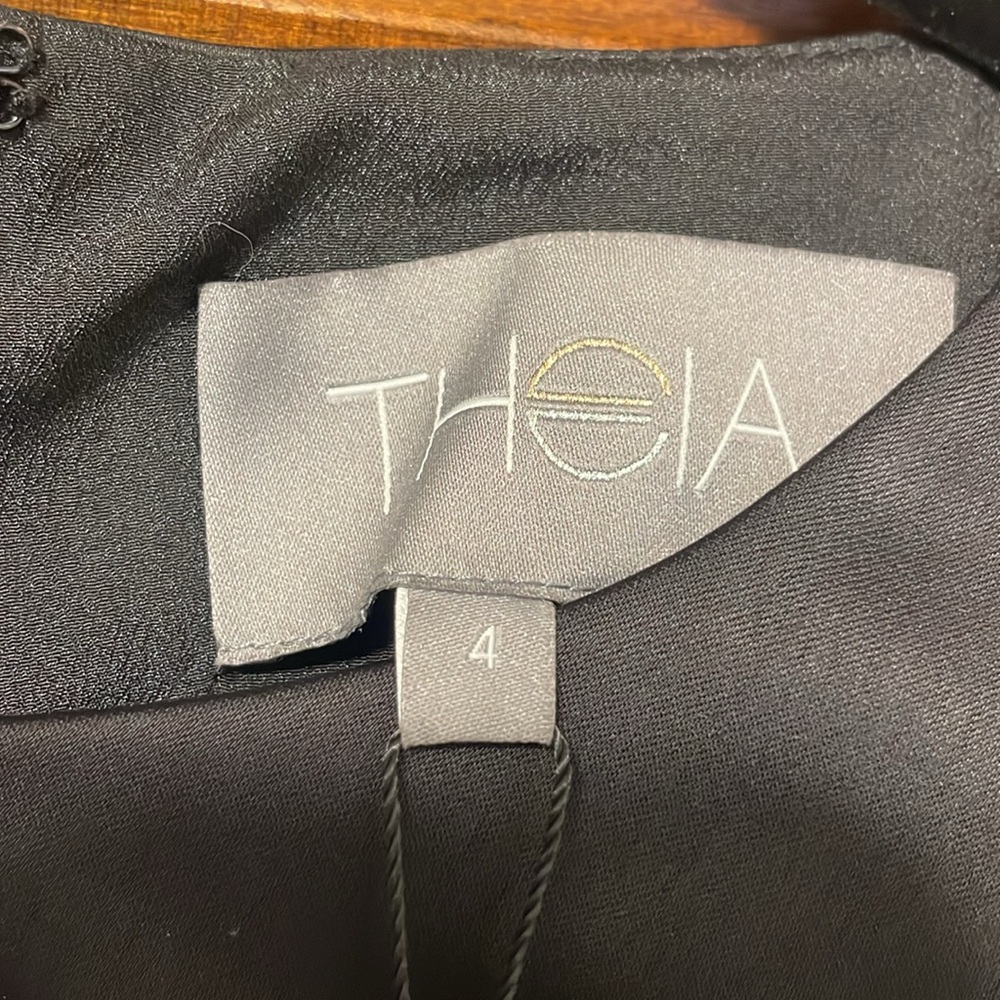 NWT Theia Black Makena Cocktail Dress - Picture 9 of 13